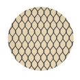 thumbnail image 1 of Tapis en Laine Beige Tufté à la Main, Transitionnel, Géométrique à Maillons Chaîne, 1 of 1