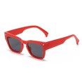 thumbnail image 3 of XASZHN Lunettes de Soleil Unisexes Rétro Mode Photo de Rue Monture PC Carrée Design Clou de Riz Rouge_003 Taille Unique, 3 of 3