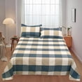 thumbnail image 4 of Apmemiss Plaid Comforter Set Full 3 Pieces Soft Bedding Plaid Comforter Set, Check Simple Geometric Square Pattern Bedding Set, Modern Soft Washed Microfiber Comforter Cover and 2 Pillowcases, 4 of 6