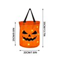 thumbnail image 3 of AMERTEER Liquidation d'Halloween! Sacs de Bonbons d'Halloween à DEL Lumineux Sacs de Bonbons Lumineux pour Fête d'Halloween Sacs de Bonbons Lumineux Polyvalents Seau Réutilisable pour Enfants Sacs à Collation d'Halloween, 3 of 8