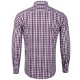 thumbnail image 3 of Pompotops Homme Automne Décontracté Coupe Ajustée Manches Longues Col Rabattu à Carreaux Haut Blouse Chemise en Solde, 3 of 3