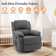 thumbnail image 3 of Korser Fauteuil Inclinable Pivotant à Bascule Petit pour Petits Espaces pour Salon, Gris, 3 of 6