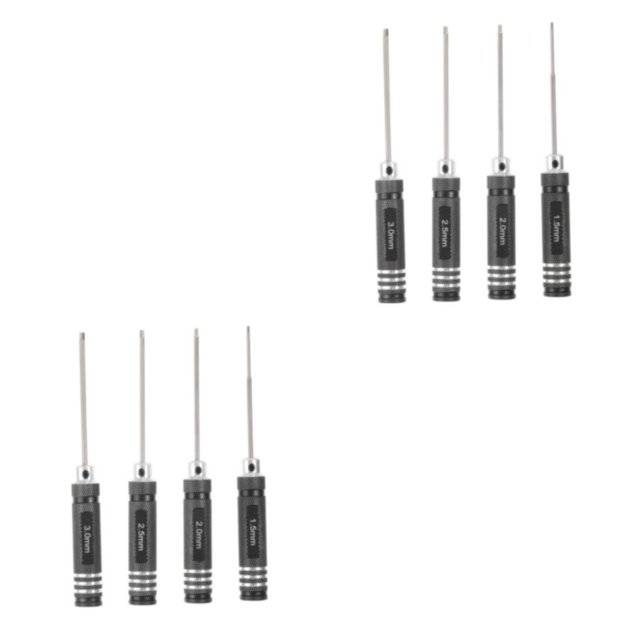 Wweixi 4pcs/set Visseuse Ensemble Haute Dureté Résistant à l'Usure avec des Outils de Tournevis de Rotation Flexibles Pratiques Noir 2Set