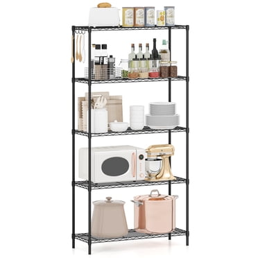 Gymax 5-Tier Metal Storage Shelving Unit w/V-Shaped Wire Rack for Home Kitchen Garage