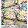 thumbnail image 3 of Soimoi Cotton Jersey Fabric Texture & Maple Leaves Print Fabric by Yard 58 Inch Wide, 3 of 4