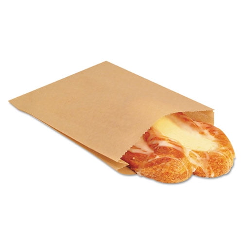 Bagcraft Ecocraft Grease-Resistant Sandwich Bags, 6.5" X 8", Natural, 2,000/carton