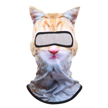 Cagoule de Ski Respirante 3D pour Chat, Masque Facial Sheisty avec Oreilles pour Activités de Ski Extérieures