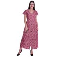thumbnail image 2 of Moomaya Robe Longue Maxi pour Femmes à Manches Courtes, Robe Formelle/décontractée avec Poches P-TTG, 2 of 6