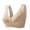 Beige, variant on TopLLC Bras for Women Everyday Bras Woman Oversized Wireless Bra Glossy Push Up Front Button Underwear Bra