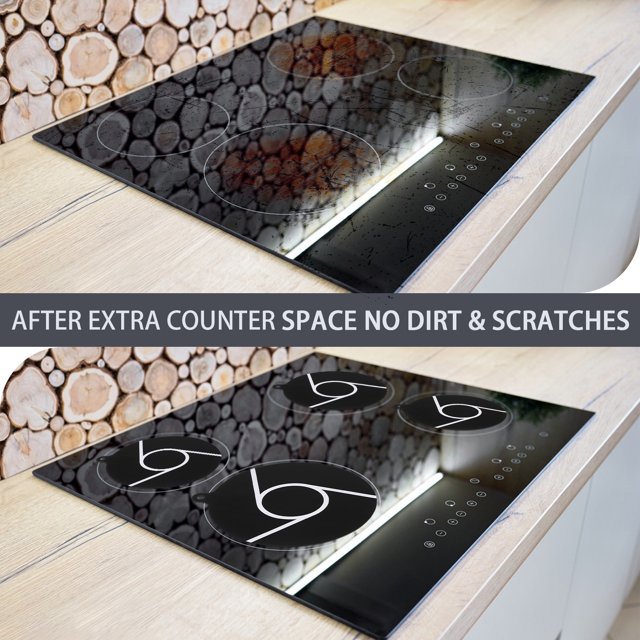 Becaristey 2pack/lot Tapis de Cuisson Plus d'Appareils de Cuisine Protecteur de Rayures Résistant à la Chaleur Facile à Nettoyer 1 20cm 1Set