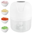 thumbnail image 4 of AMERTEER 250 ML Electric Garlic Mincer USB Charging Garlic Chopper Mini Food Processor with Stainless Steel Blade Durable Garlic Masher Food Chopper Kitchen Tool for Meat Vegetable Baby F, 4 of 9