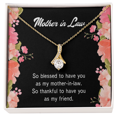 thumbnail image 2 of À Ma Belle-Mère Si Bénie Carte Message Collier Ruban Séduisant, 2 of 7