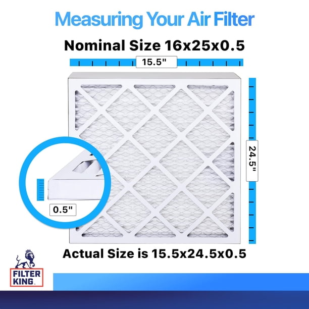 United Filter 16x25x4 MERV 8 Furnace Filter – Case Of 4, Actual Size 15.5" X 24.5" X 3.63" – Pleated HVAC Filter Catches Dust, Pollen, Pet Dander & Smoke