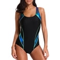 thumbnail image 3 of Women's Sport One Piece Swimsuit Racerback Competitive Athletic Swimwear Bathing Suits, 3 of 7