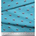 thumbnail image 2 of Soimoi Modal Satin Fabric Dot & Car Transport Printed Fabric 1 Yard 42 Inch Wide, 2 of 3
