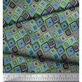 thumbnail image 2 of Soimoi Satin Silk Fabric Square Geometric Print Sewing Fabric Yard 42 Inch Wide, 2 of 3