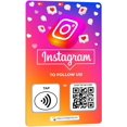 thumbnail image 1 of Custom Reusable Tag-Tap/QR Instagram Review Card -1 Pack Instant Instagram Reviews Card - QR Code and NFC Cards for Business, Instagram Review Tap Card, 1 of 5