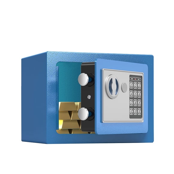 Mini Safe Key Password,Double Insurance Anti-theft Home Safe Deposit Box Fire Safe for Office