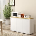 thumbnail image 2 of HOMCOM Storage Cabinet Sideboard Buffet Cabinet with 3 Doors White, 2 of 10