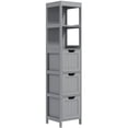 thumbnail image 1 of kleankin Armoire de Rangement Étroite pour Salle de Bain, Colonne de Linge Autoportante Grise, 1 of 10