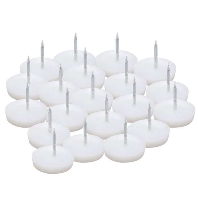 White Square Furniture Tacks 50Set for Furniture Modification Home Improvement Iron Plastic