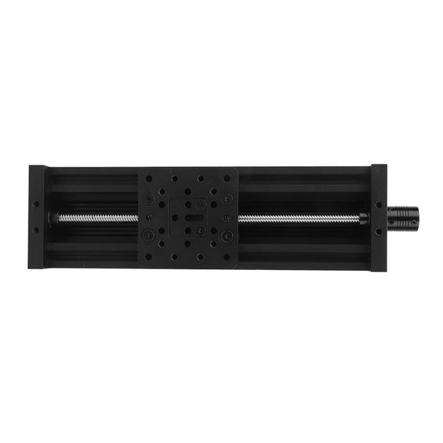 Screw Slide Linear Table, Durable Liner Slide, Practical 250-500Mm Black/Silver For 3D Printer Automation Industry Black 300mm
