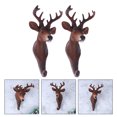 thumbnail image 3 of 2pc Wall Hangers Animal Storage Hooks Deer Head Hooks Key Hanging Hooks, 3 of 8