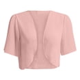thumbnail image 4 of Timegard Boléros pour Robes Été Léger en Chiffon Manches Courtes Ouvert Plage Décontracté Haut Fluide, 4 of 4