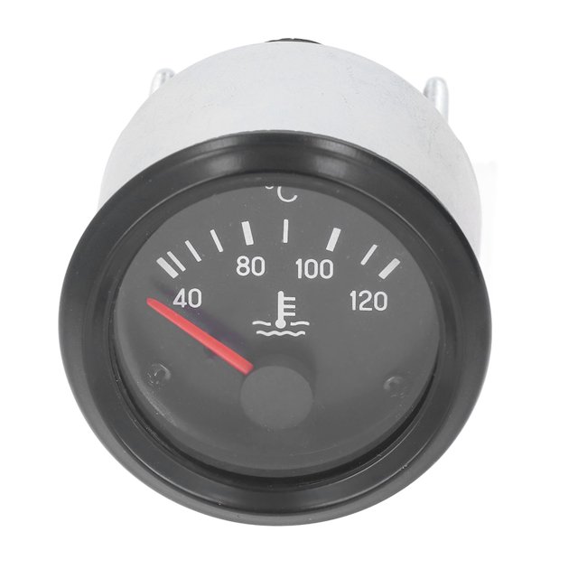 Water Temp Gauge Aluminum Alloy Engine LED Water Temp Meter For Various Vehicles, 40 To 120 Degrees Celsius Temperature Range, 52mm Opening Size