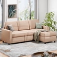thumbnail image 1 of Walsunny Canapé Sectionnel Convertible Réversible de 73,6“, Canapé-Lit en L avec 3 Places et Méridienne Réversible pour Petit Espace, Beige, 1 of 10