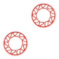 thumbnail image 1 of Ruiboury Lightweight And Easy To Install - Smooth Operation Chain Ring For Bicycles Bicycles Crank Bike Chain 50T red 2Set, 1 of 6