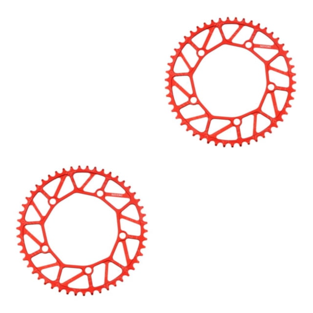 Ruiboury Lightweight And Easy To Install - Smooth Operation Chain Ring For Bicycles Bicycles Crank Bike Chain 50T red 2Set