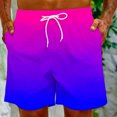 thumbnail image 4 of FAIWAD Mens Gradient Shorts Quick Dry Elastic Waist Beach Shorts Workout Sports Lightweight Sweatpant, 4 of 9