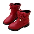 thumbnail image 2 of LSLJS Fall Princess Soft Sole Middle School Students' Black Performance Shoes, Girl's Ankle Boots, 2 of 7