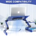 thumbnail image 4 of Bureau Debout Réglable pour Ordinateur Portable avec 2 Ventilateurs USB de Refroidissement CPU, 4 of 13