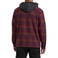thumbnail image 3 of Wrangler® Men's Hooded Shirt Jacket, Burgundy, 3 of 6