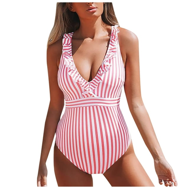 POINTERTECK Maillot de Bain une-Pièce pour Femmes Imprimé Maternité Bikini Natation Tenue de Plage