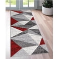 thumbnail image 2 of Lbaiet CH866R26 Yaritza Geometric 2 x 6 ft. Runner Rug, Red, White & Gray, 2 of 4