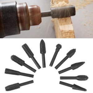 Burr, Wood-Polishing Accessories 10pcs  Drill Bits, Durable For Power Drills Die Grinders Produce  Cavities Air Tools