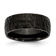 thumbnail image 1 of Bande Martelée en Acier Inoxydable Noir Plaqué Ip Taille 12.5, 1 of 3