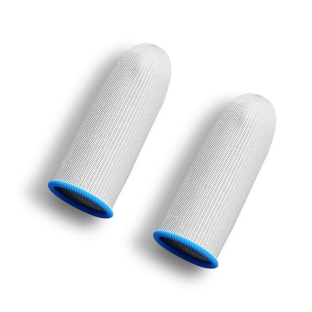 1 Paire de Gants de Jeu Réutilisables Antidérapants Absorption des Doigts Accessoires de Jeu Sensibles Blanc Bleu