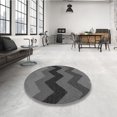 thumbnail image 4 of Ahgly Tapis d'Intérieur Lavable en Machine Carré Transitionnel Gris Platine, 6 Pieds Carré, 4 of 7