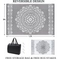 thumbnail image 2 of Findosom 9'x12' Waterproof Outdoor Rug, Foldable Reversible Plastic Straw Rug, Large Patio Rug for Outdoors, RV, Patio, Backyard, Deck, Picnic, Beach, Camping Gray, 2 of 6