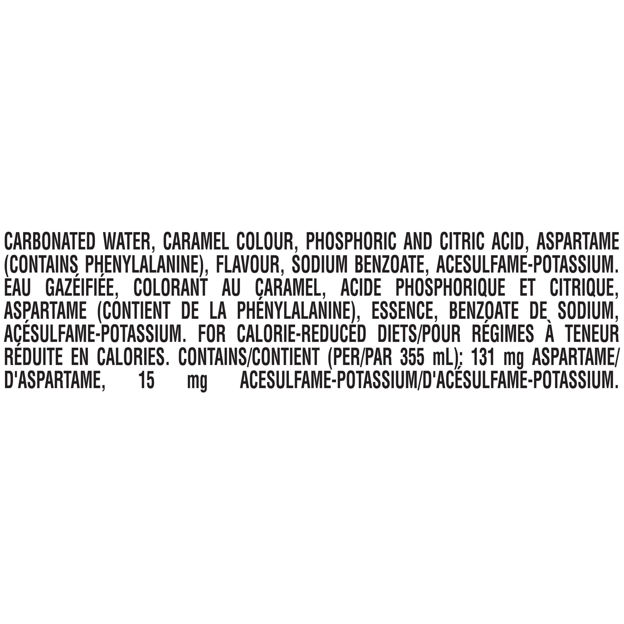 Boisson gazeuse Coke Diète sans caféine bouteille, 2 L