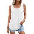 thumbnail image 1 of AherBiu Débardeurs Grande Taille pour Femmes Sans Manches Ample Confortable Camisole Été Décontractée Froncée, 1 of 6