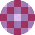 thumbnail image 1 of Ahgly Company Tapis Rond Lavable en Machine Intérieur Transitionnel Moyen Violet Rouge Rose, 8 Pieds Rond, 1 of 7