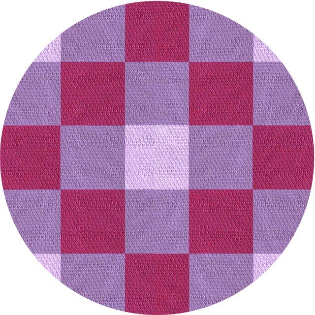 Ahgly Company Tapis Rond Lavable en Machine Intérieur Transitionnel Moyen Violet Rouge Rose, 8 Pieds Rond