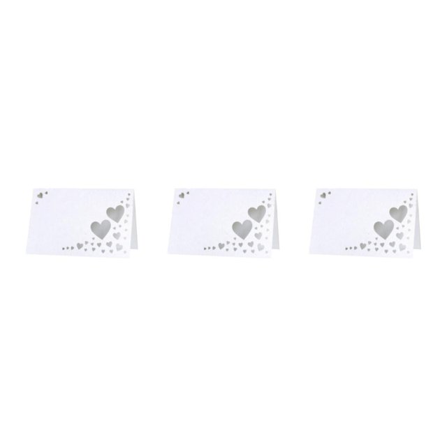 Maytalsory 1/2/3/5 50pack/lot Add Touch Of Class With Wedding Elegant Name Cards Smooth Surface white 3PCS
