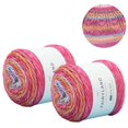 thumbnail image 4 of 2 Rolls Mandala 200g Knitting Crochet Craft Rainbow Cake Yarn Soft Baby Gradient Multicolor Art Spring Summer Sweater Making, 4 of 7