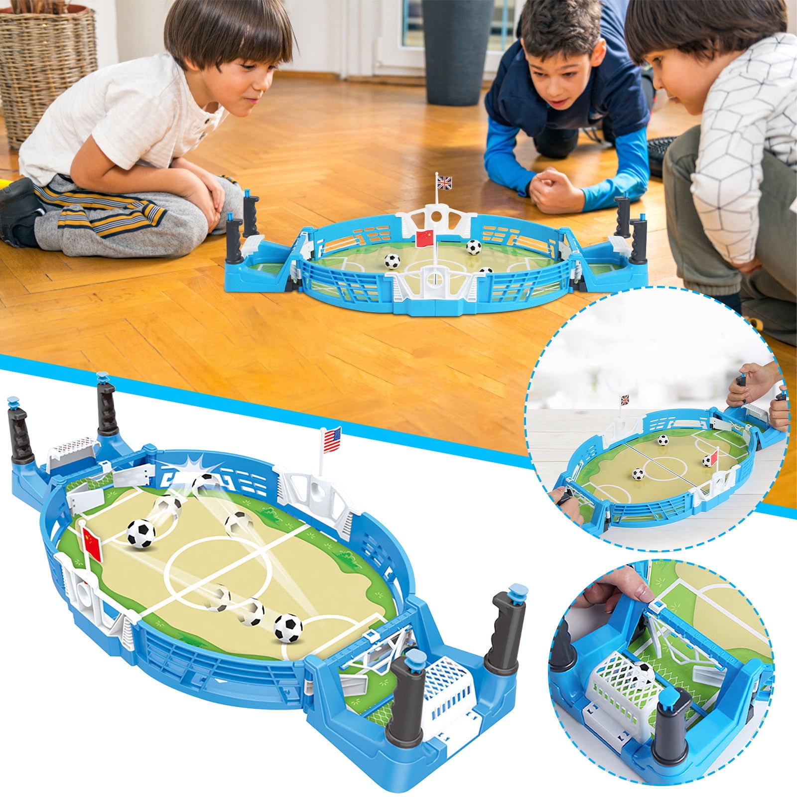 EGNMCR Tabletop Football Board Game Football Field Toy Two-person Interactive Catapult Game Football board gam Birthday Gifts for Kids